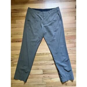 Bonobos Mens Gray Jetsetter Italian Wool Athletic Fit Stretch Dress Pants Sz 36